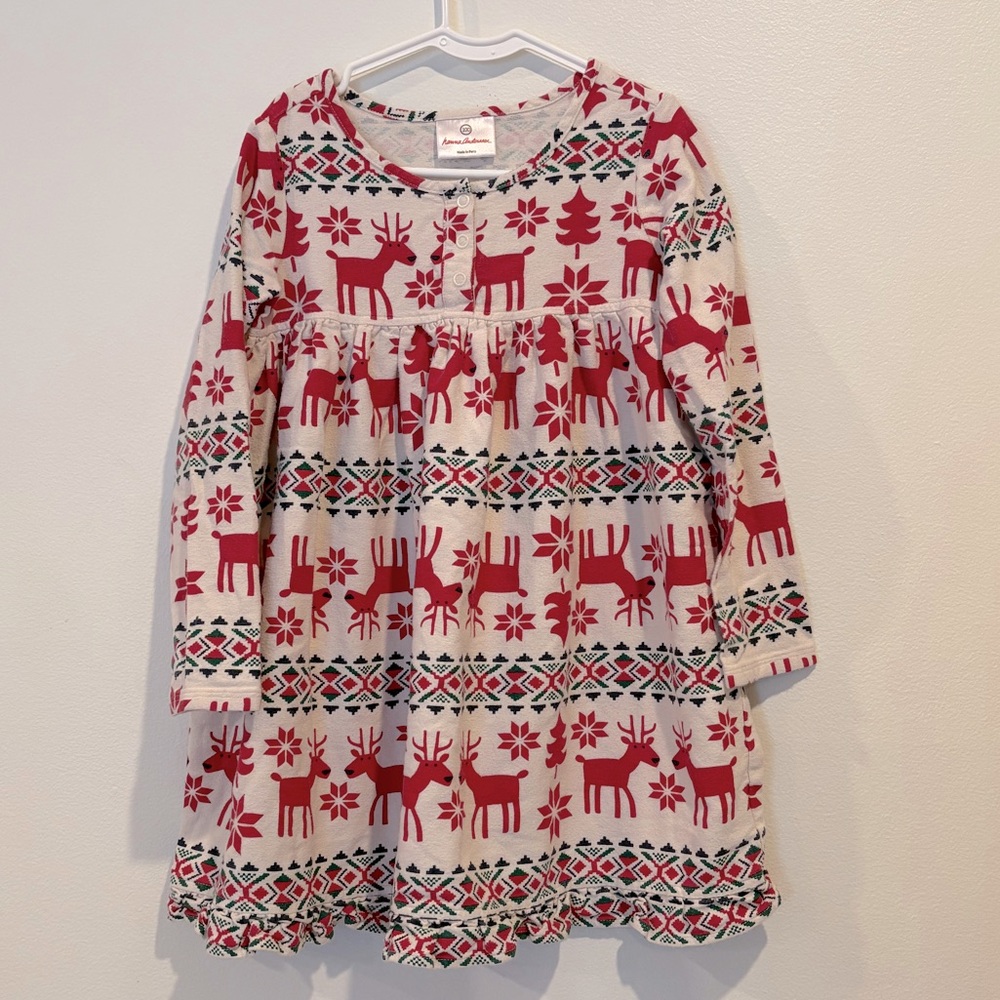 Hanna Andersson dear deer nightgown girls size 4t